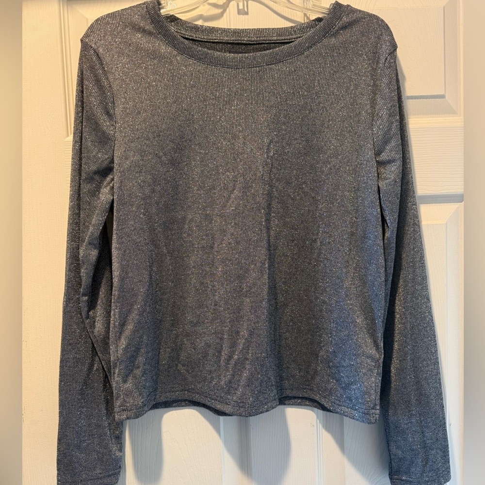 GAP Women's Silver Crewneck Top